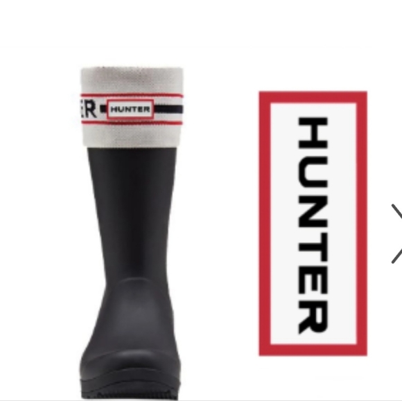 Hunter Other - Hunter play black white and red stripe  tall boot socks  a